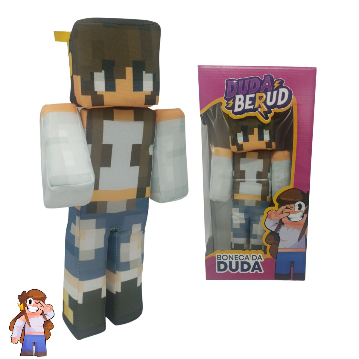 Boneco Streamers - George - Minecraft - Algazarra - Boneco