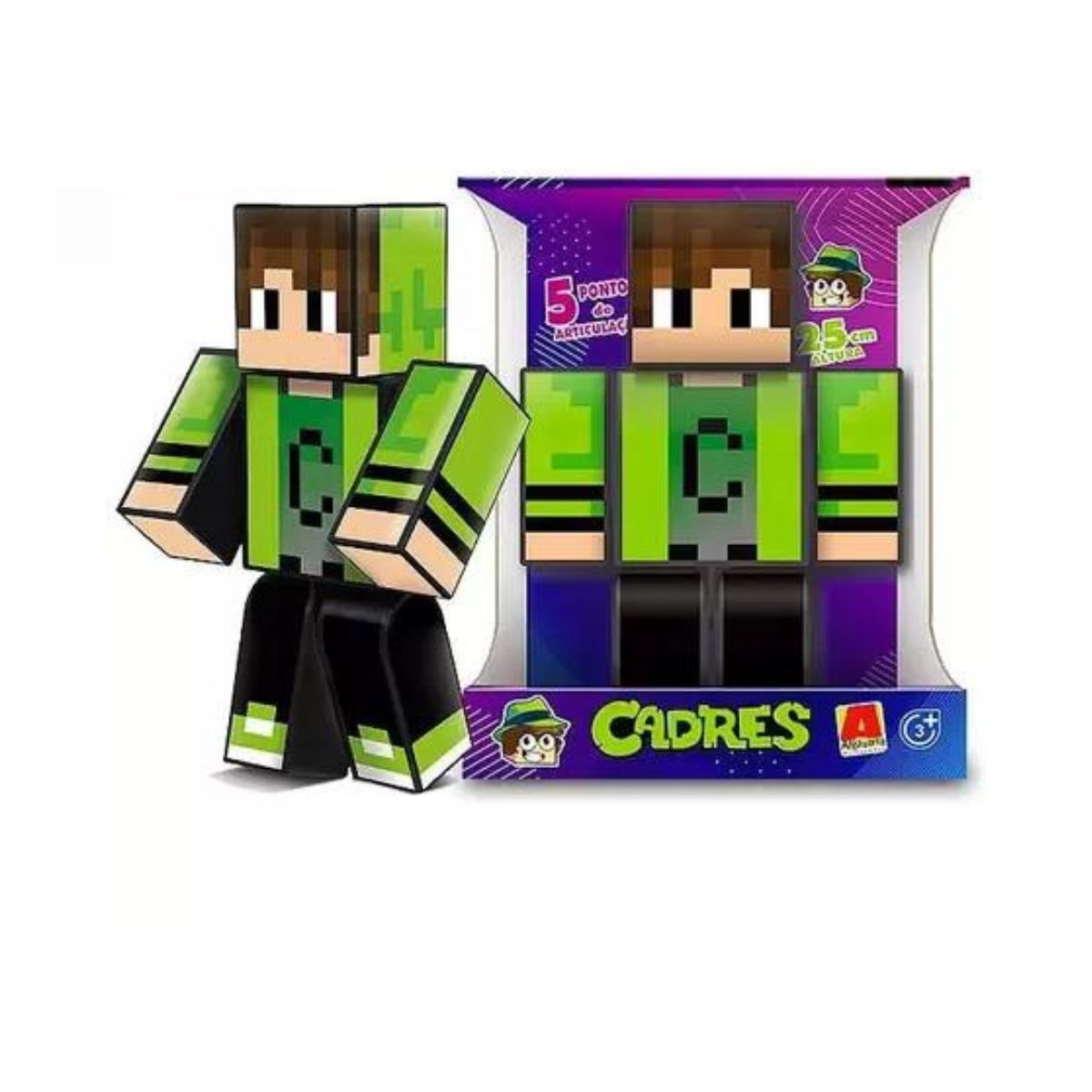 Boneco Articulado Cadres Gamer Minecraft Roblox Skin 25cm - ZOOM BRINQUEDOS  E PRESENTES