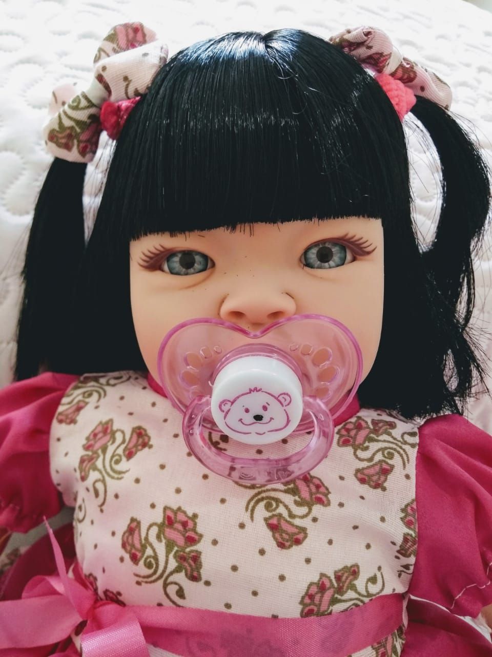 Boneca Bebê Tipo Reborn Bebê Realista+ Kit C Acessórios 14