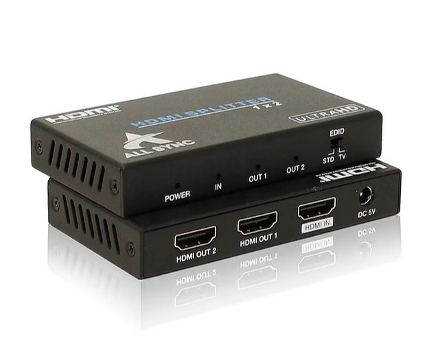 Splitter HDMI 2 portas UHD 4K 60Hz / AS-SP2P Distribuição de Sinal HDMI ...