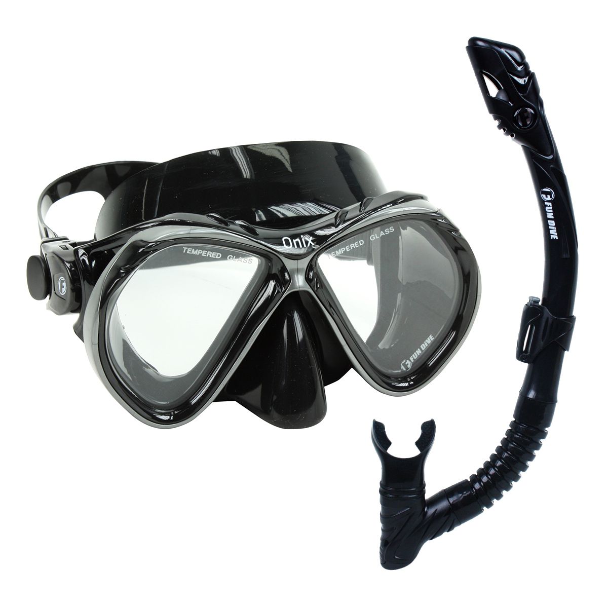 Kit Dry Onix Fun Dive Máscara Snorkel Dupla Válvula mergulho