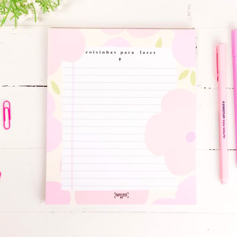 Bloco Planner Checklist A Coisinhas Pra Fazer Papelote De Papier Papelaria E Artigos De Fofura