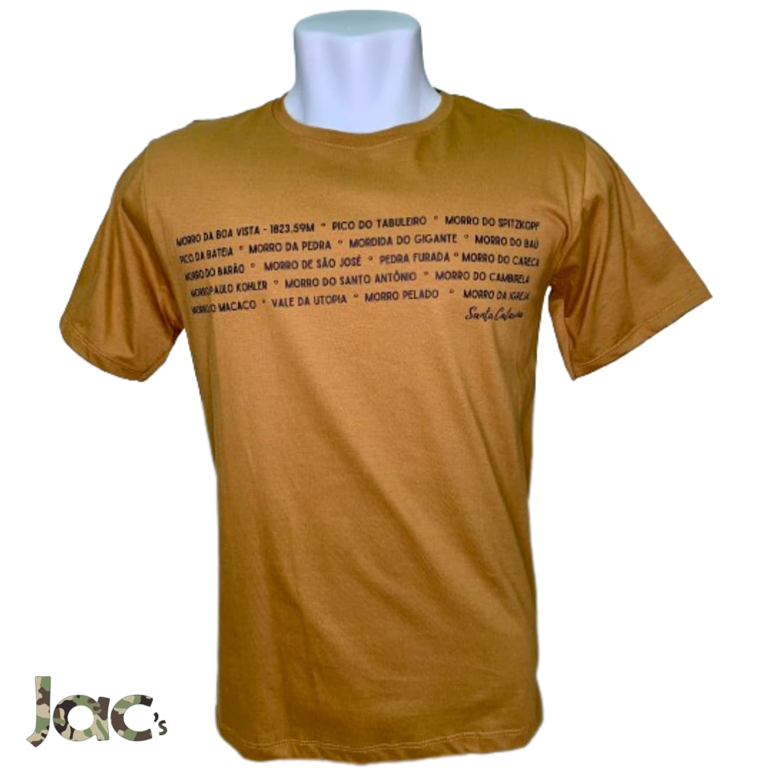 Camiseta "Santa Catarina" Marrom 100% Algodão - JAc's Virtual