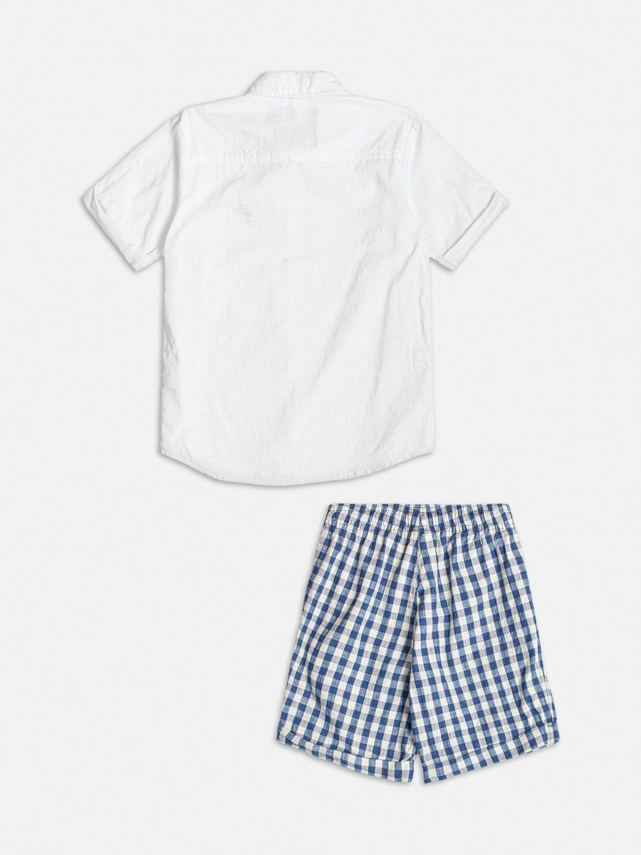 Pantalone bermuda a quadretti