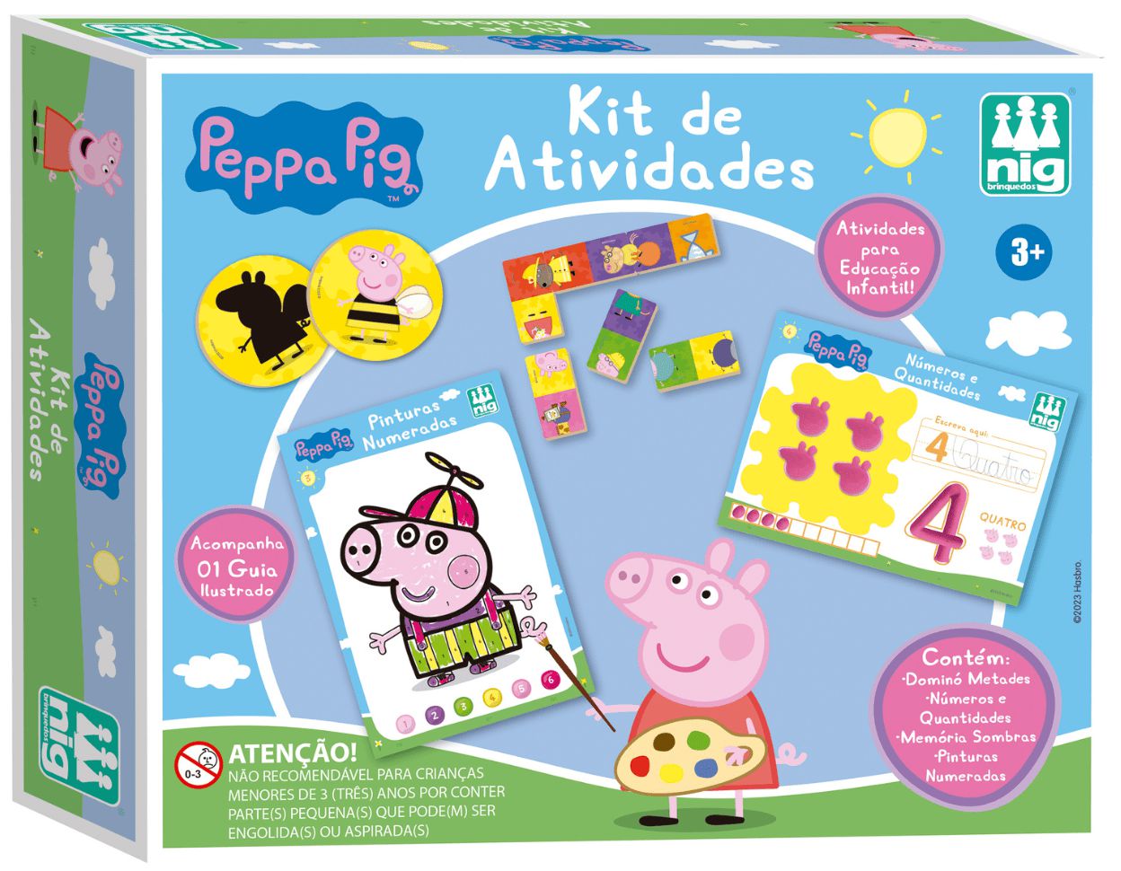 Kit 6 Jogos Educativos Pedagógicos em Madeira Nig Brinquedos