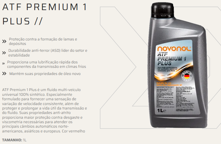 Novonol ATF PREMIUM 1 PLUS 09g 3309 3317 LT 71141 AW-1 SP-IV WS ATF+4 ...