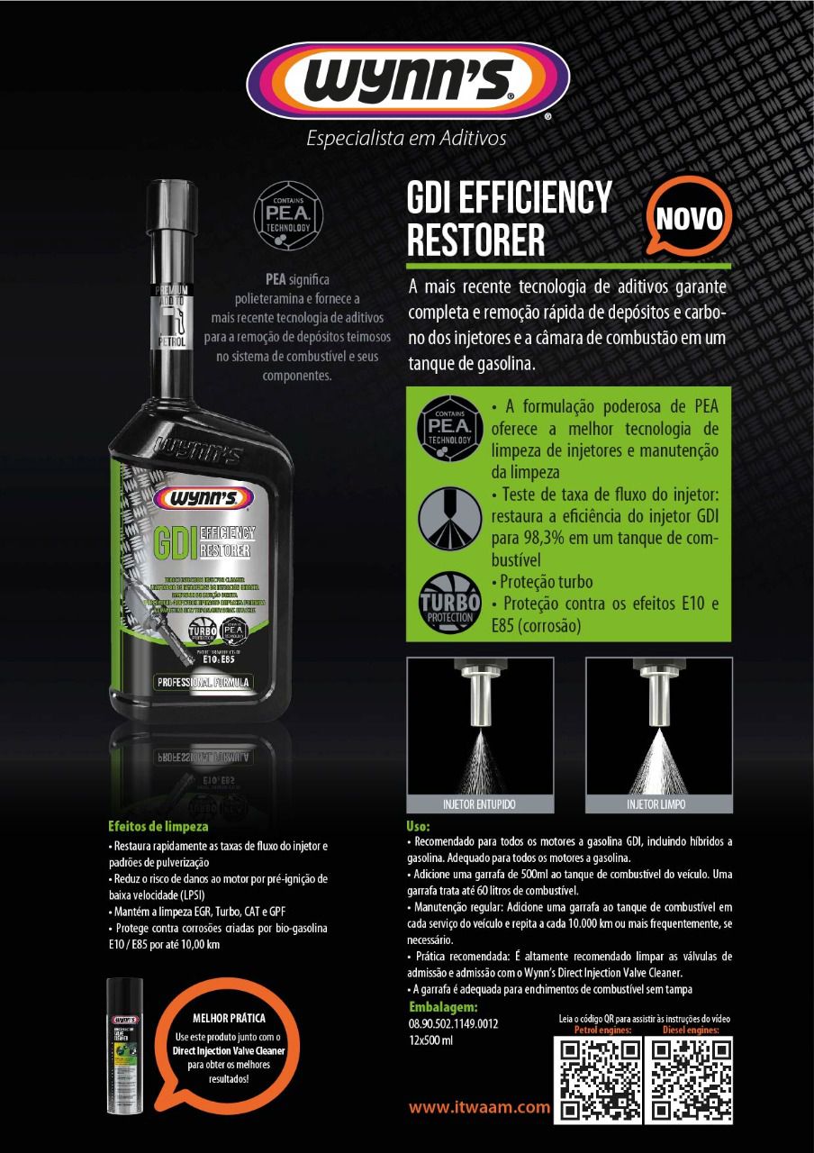 Limpador de válvulas de GDI, Diesel e Híbridos WYNN´S DIRECT INJECT