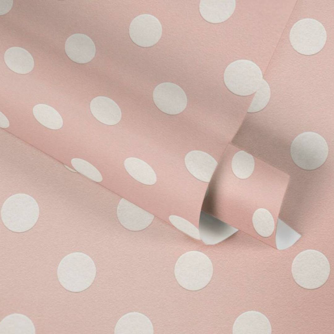 Papel de Parede Rosa com Bolinhas Brancas - Boys and Girls - Etos Paper \u0026  Decor - Papel de Parede e Revestimentos, image size:1080x1080