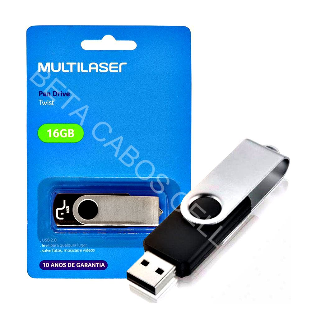 Pen Drive Pendrive Multilaser Twist 16Gb 16 GB - Beta Cabos Cell