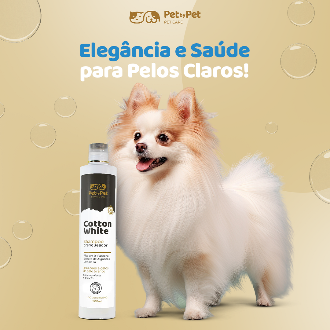Shampoo Branqueador Cotton White 500ml Pet by Pet Pet By Pet Beauty