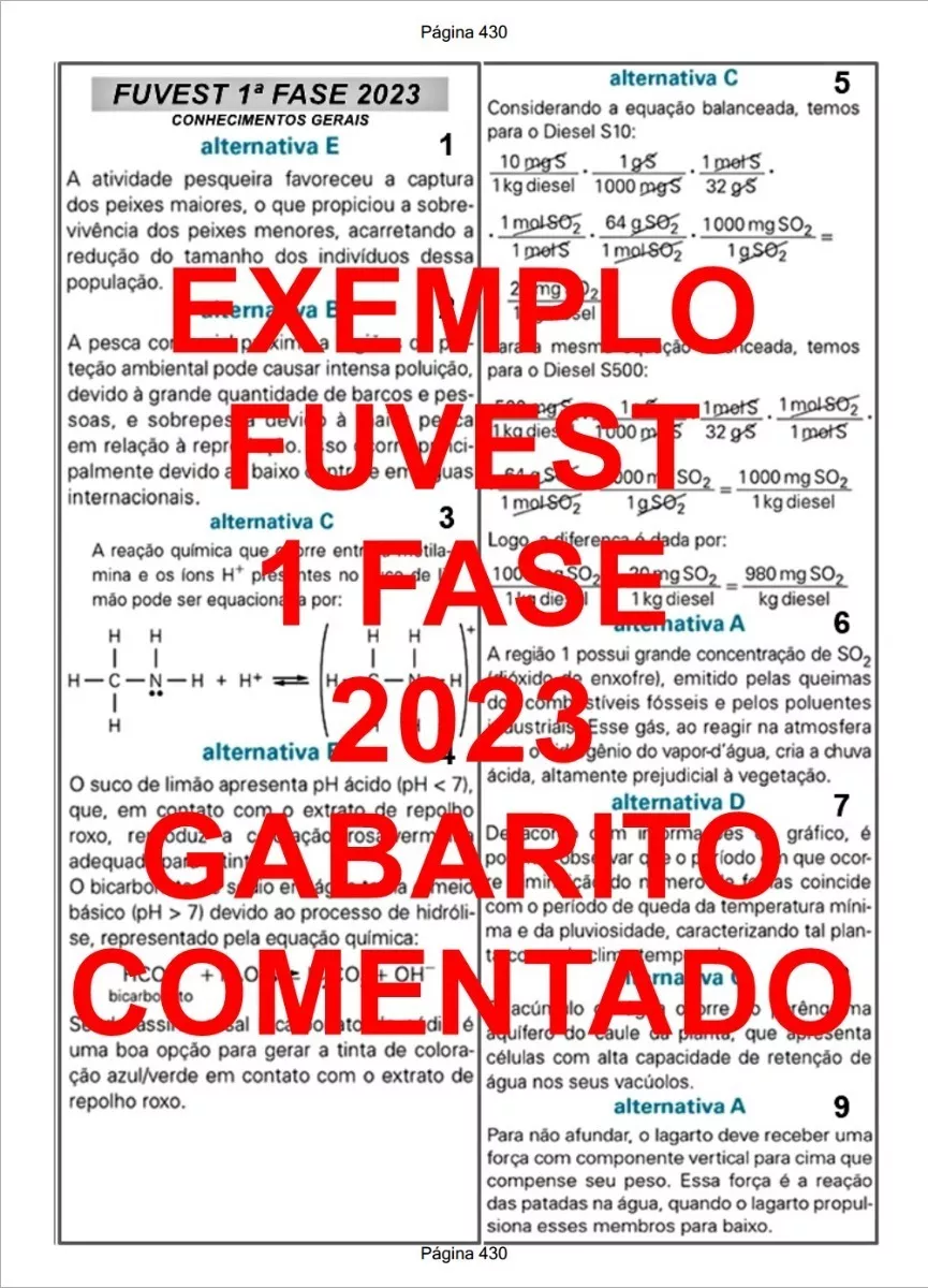 Kit Fuvest 1 E 2 Fase Humanas + Gabarito Comentado - https://www ...