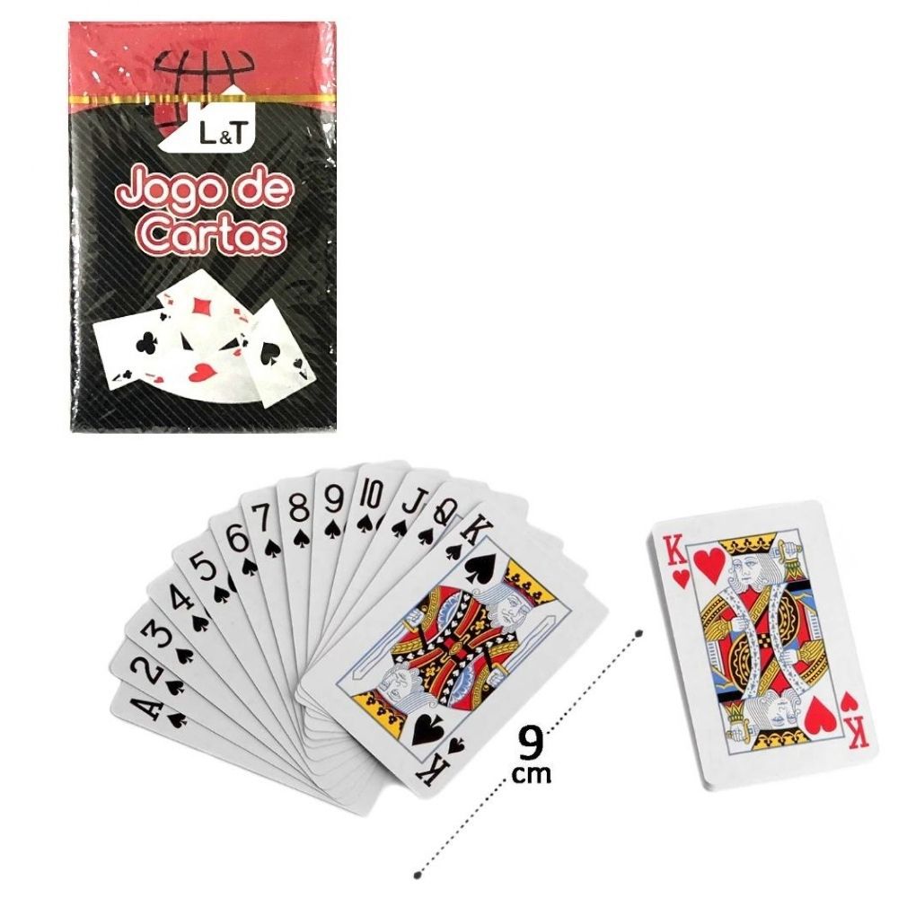 Kit Jogo de Cartas Baralho truco poker Papel - Preto - mjs smart imports -  importados e nacionais