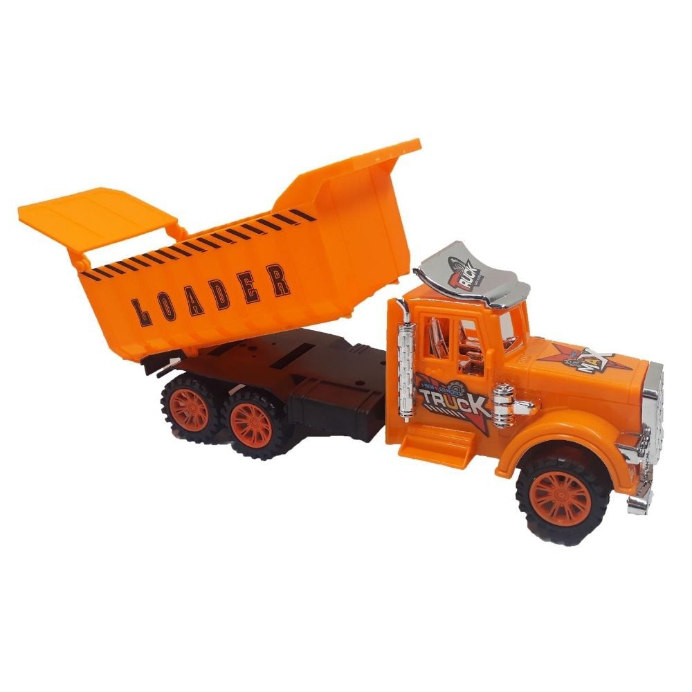 Caminhão Truck A Fricção + 2 Trator Brinquedo Infantil