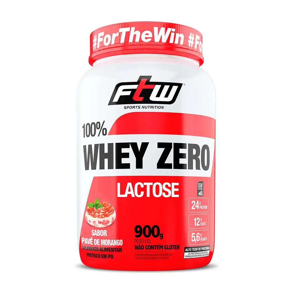 Whey 100% Proteína Concentrada Zero Lactose 900g - Ftw - - Fortão  Suplementos