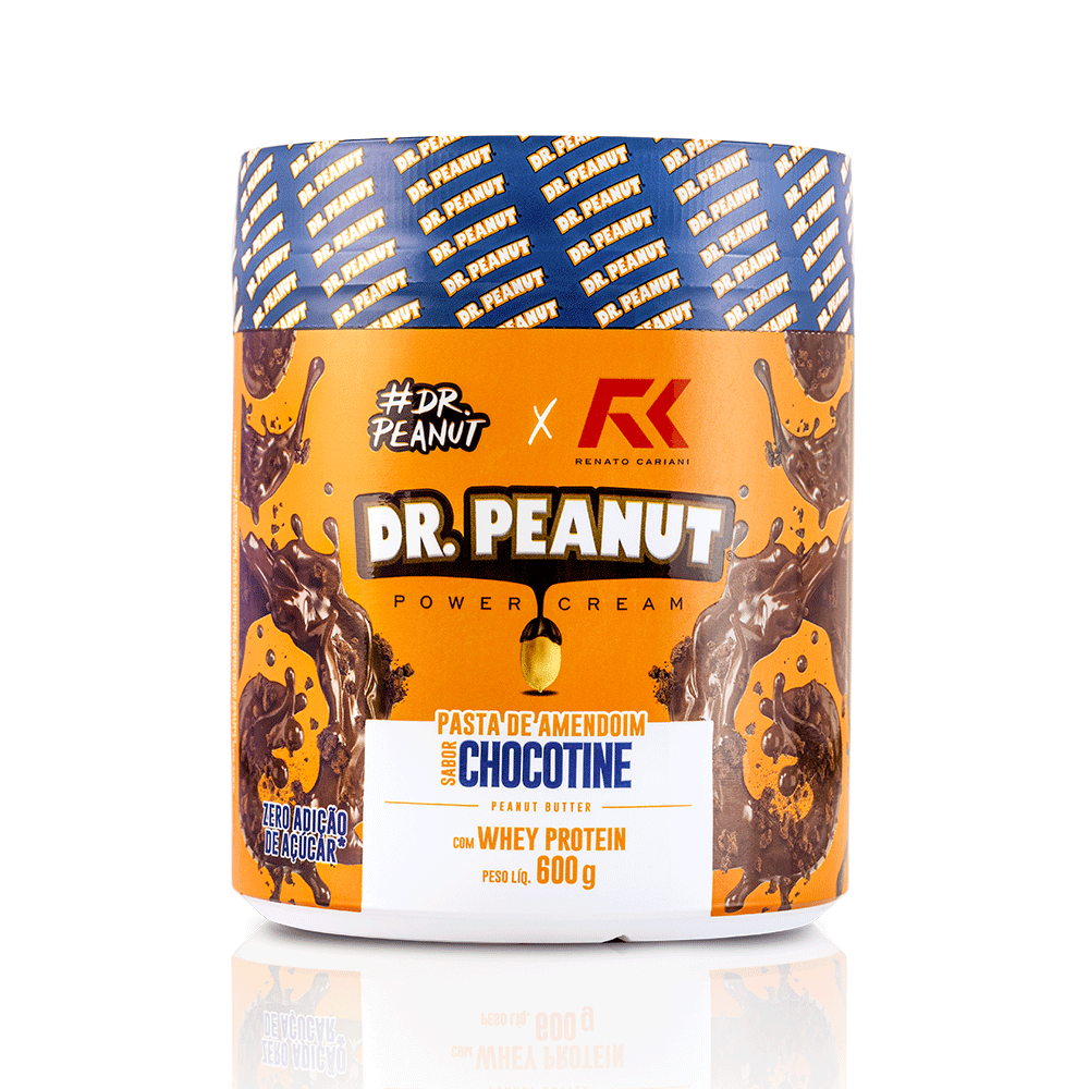 PASTA DE AMENDOIM SABOR Chocotine COM WHEY PROTEIN 600G Dr Peanut - NUTROFIT