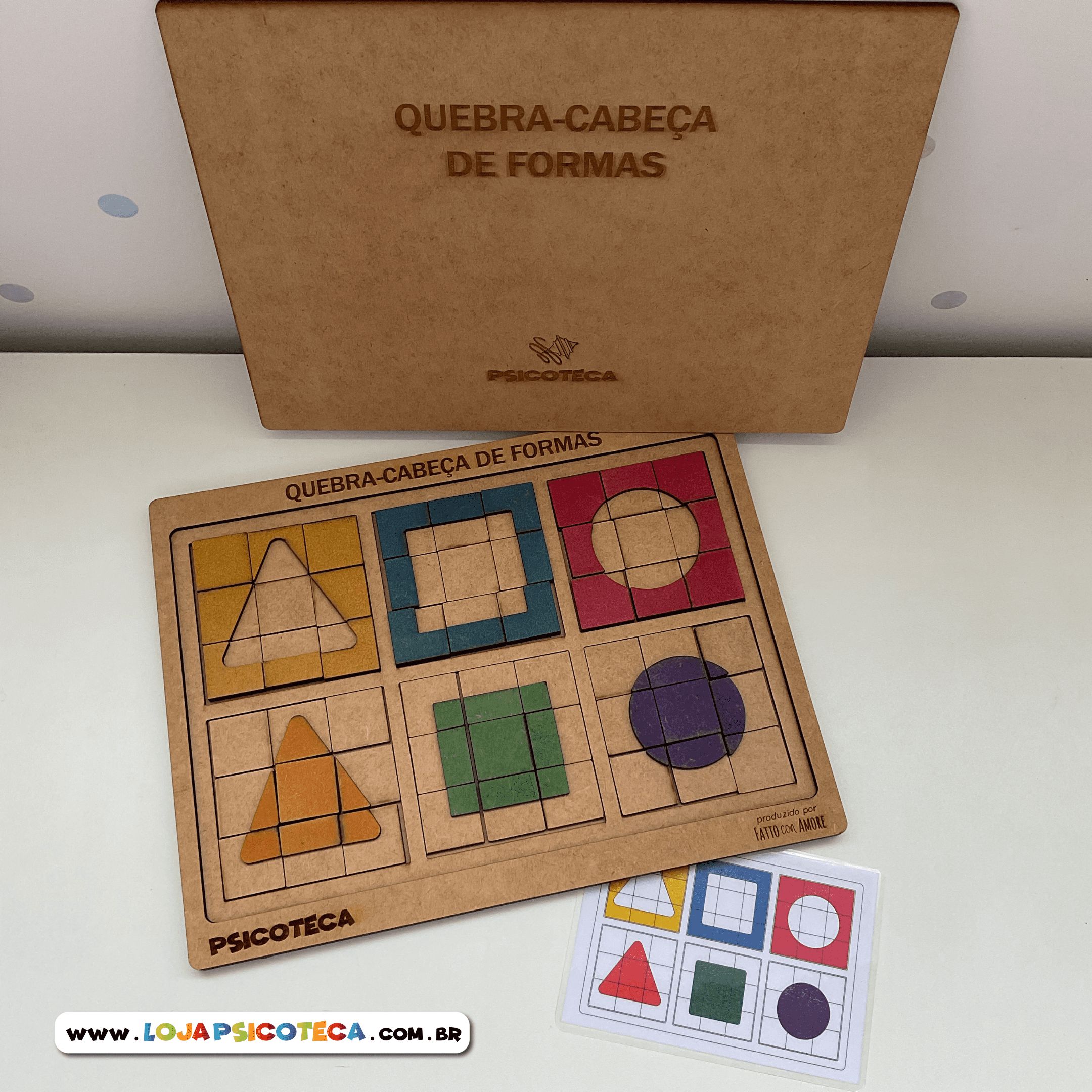 Quebra-cabeça procure cor, forma e leia-Psicosol