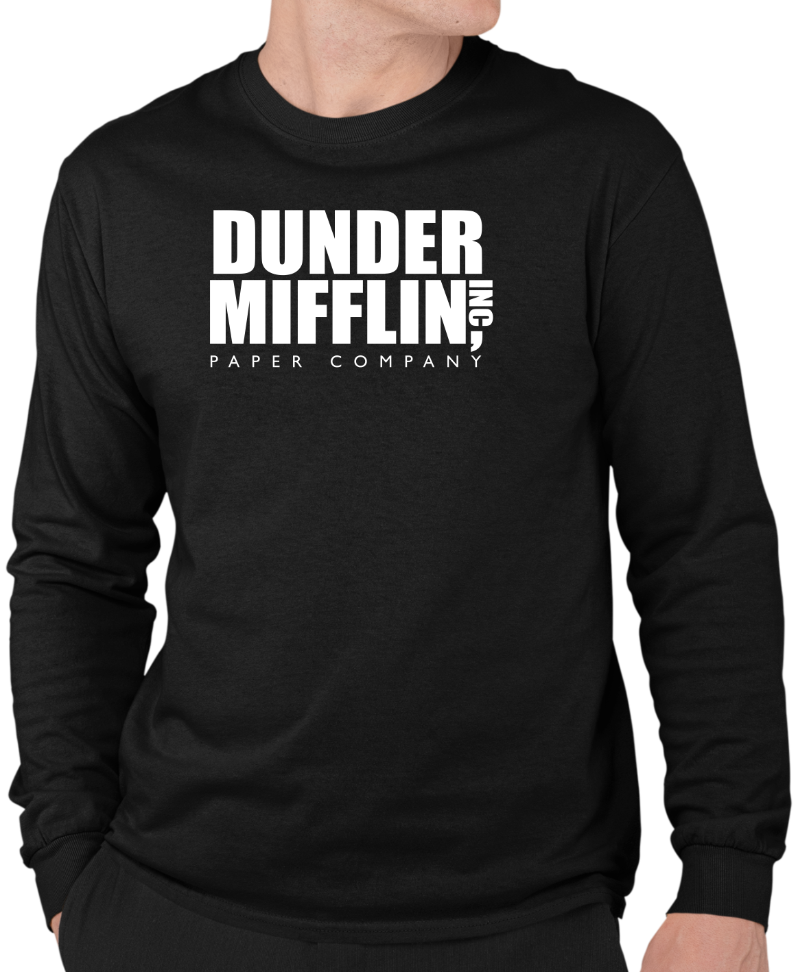 Camiseta Raglan Mescla Adulto Masculina, Dunder mifflin paper company