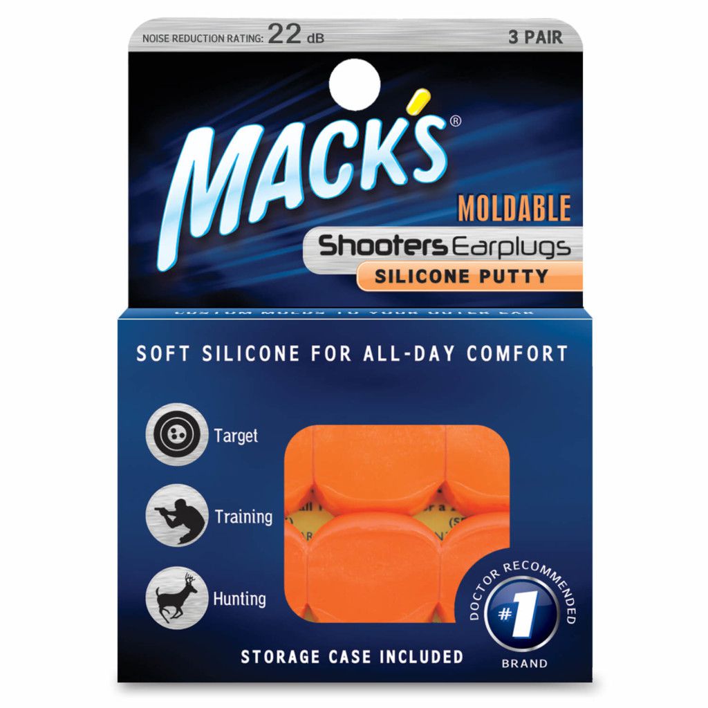 Protetor Auricular Mack's Shooters Silicone Moldável - Protetor Auricular