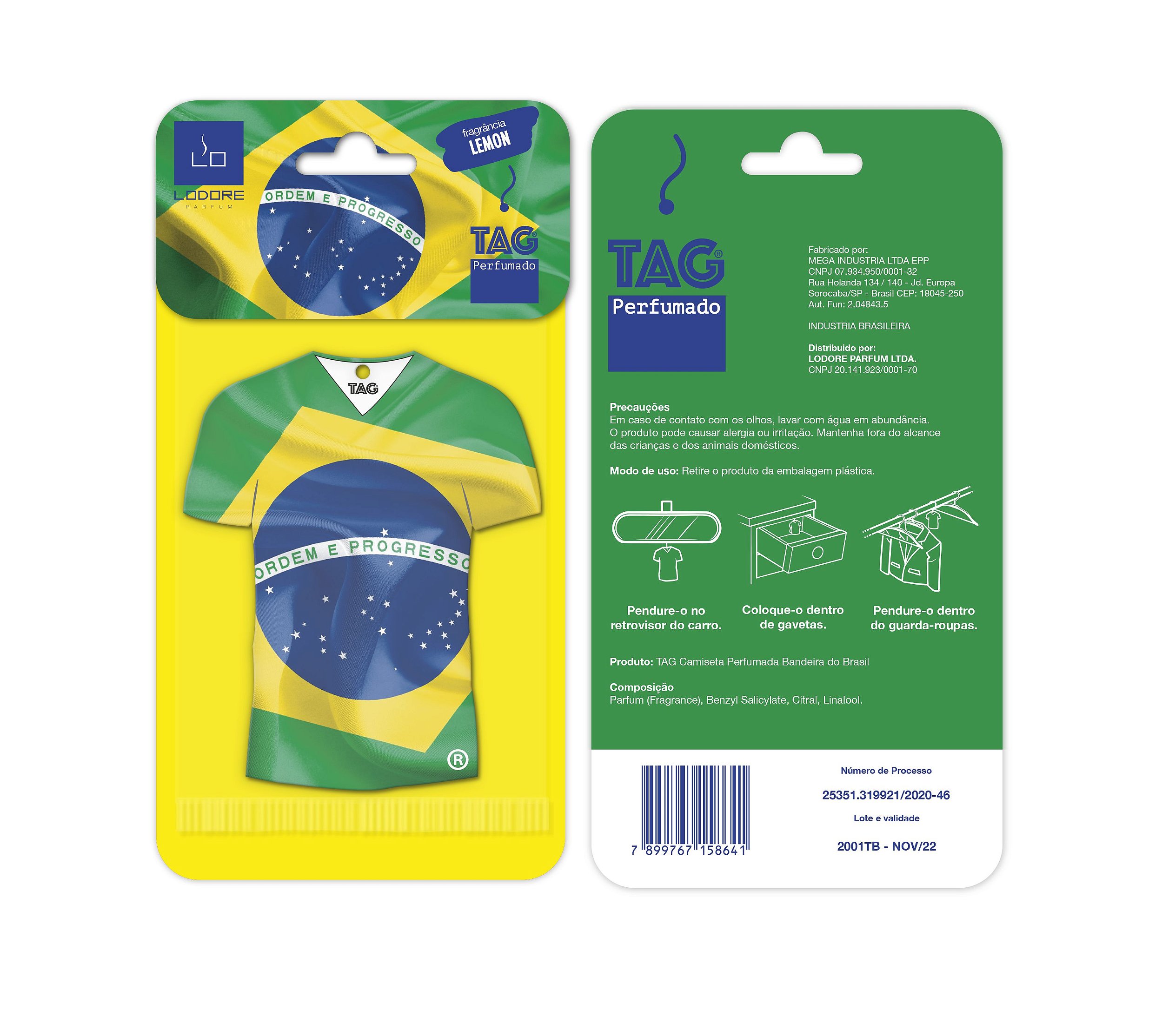 Linha Tag Perfumado - Camiseta Brasil - Lodore Parfum