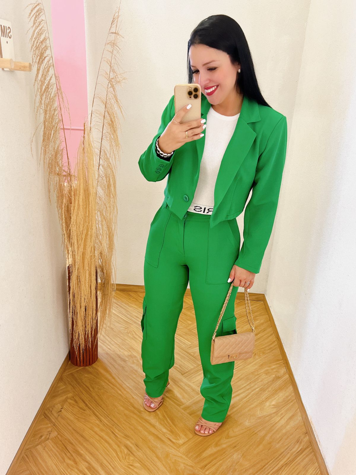 Conjunto Calca Cargo e Blazer Heloisa Verde Bandeira - Fernanda Tavares  Store - Moda Feminina de Qualidade