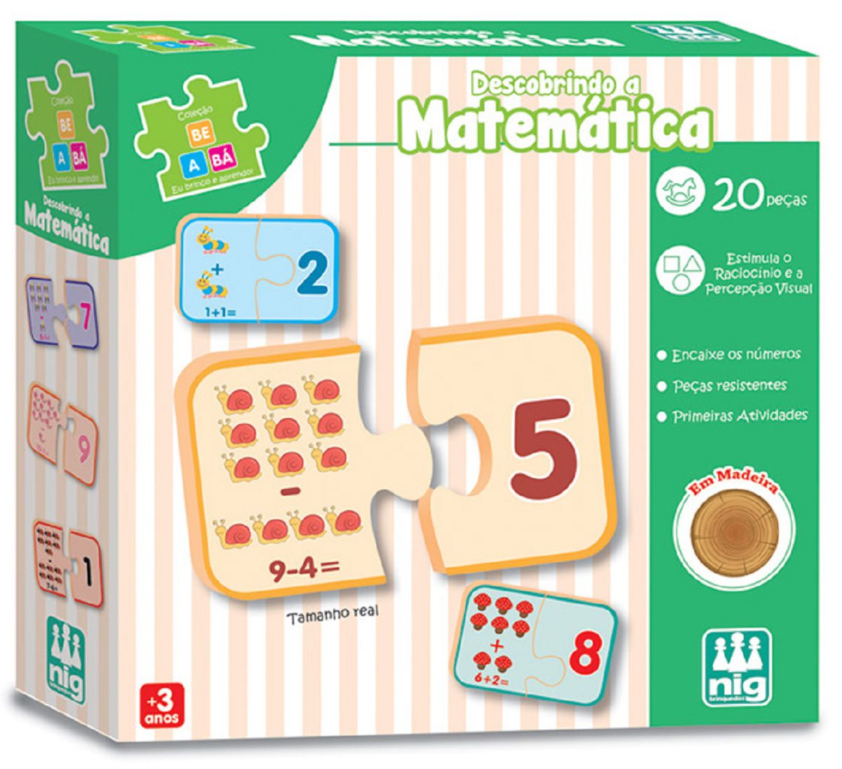 Jogo Educativo de Encaixar - Descobrindo a Matemática - NIG Brinquedo -  Alves Baby