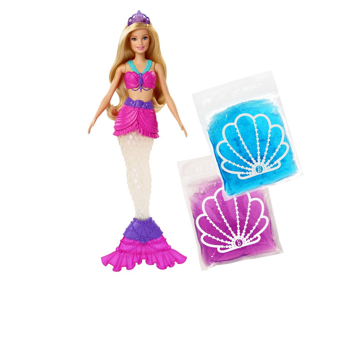 Barbie Sereia Loira com Cauda Rosa - Mattel 