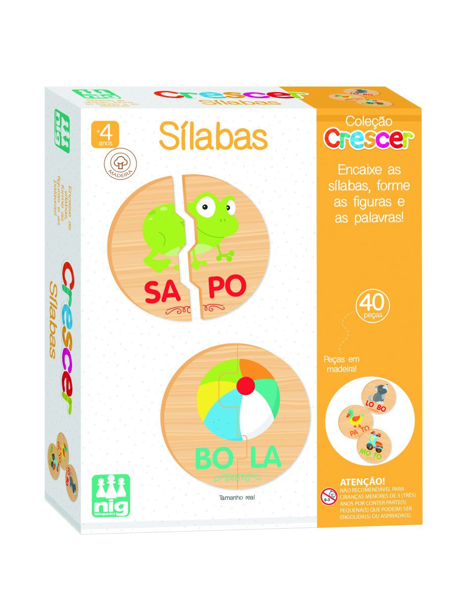 Jogo Infantil Big Box 4 Jogos Educativo Peças Grande Madeira