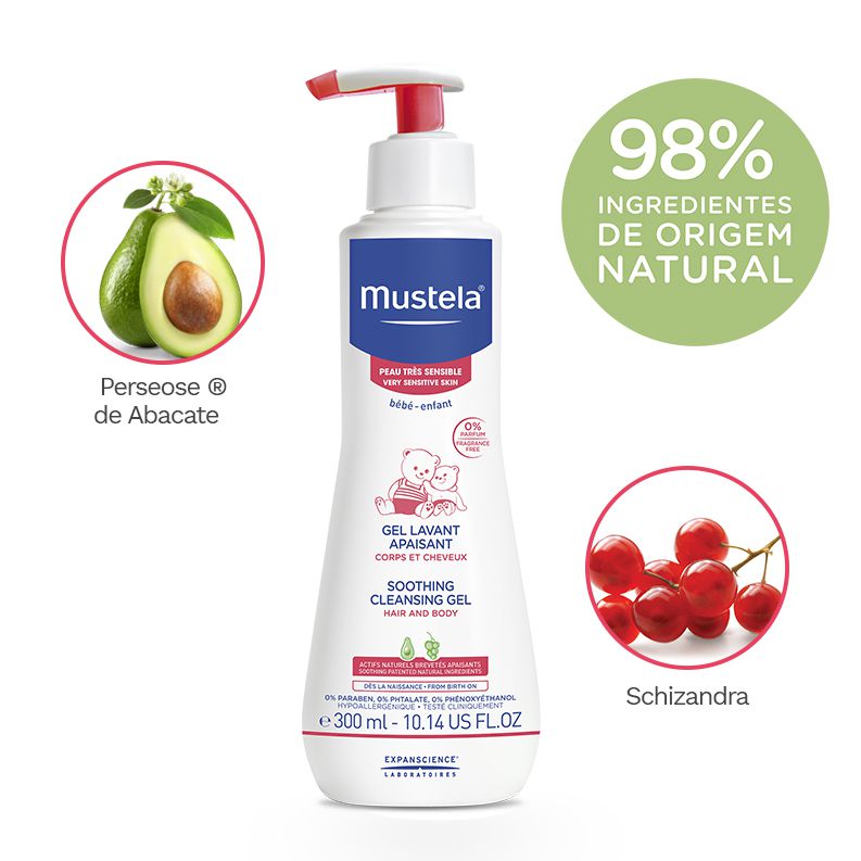 Gel Lavante Calmante Corpo e Cabelo Mustela - 300ml - Farmácia ...