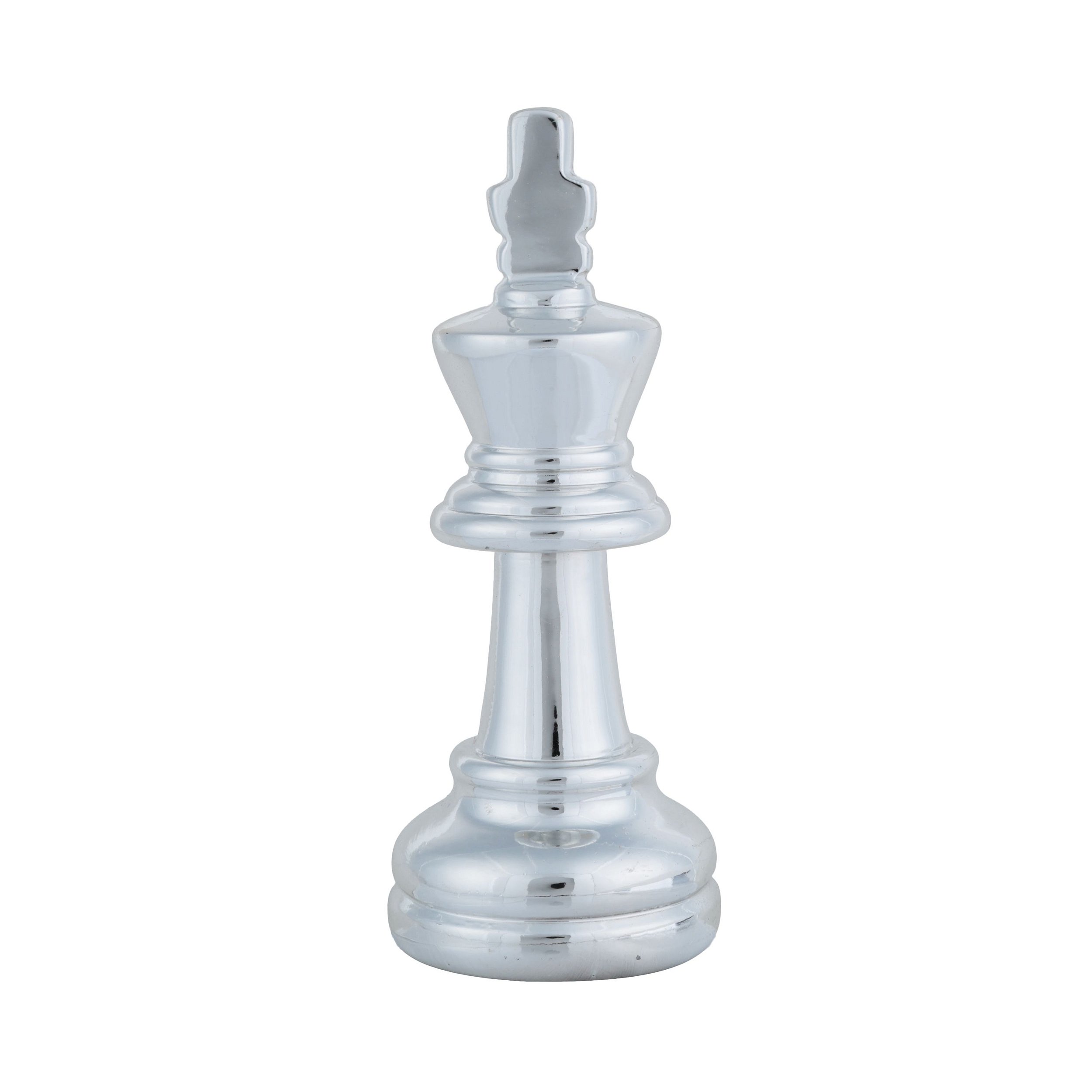Prata rei e rainha em jogo no tabuleiro de xadrez