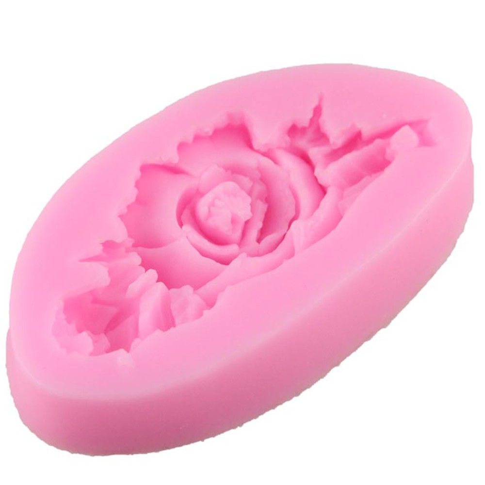 Forma De Silicone Rosa Flor Bolo Tortas Doce Antiaderente