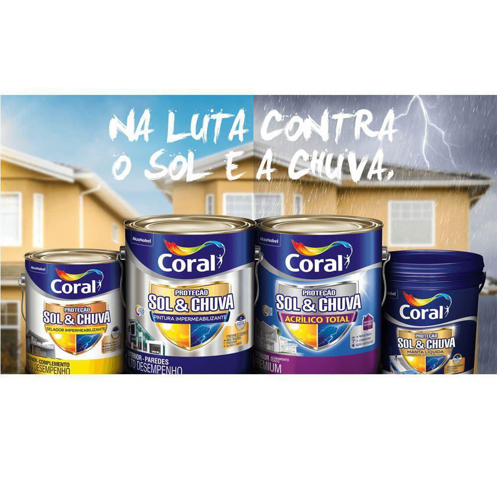Tinta Acrílico Total Proteção Sol e Chuva Coral Bronze Lenda Galão 3,6L