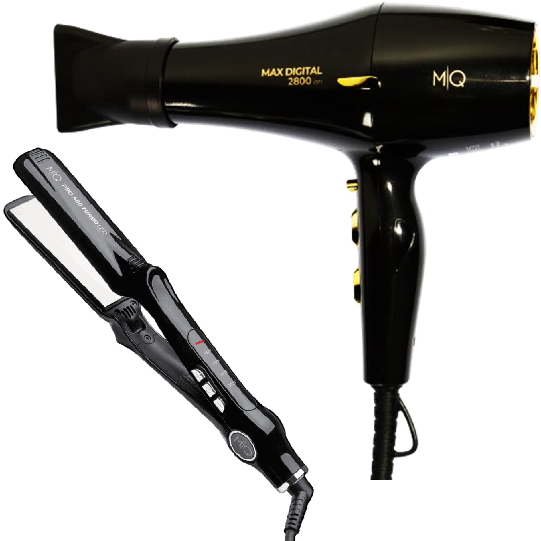Kit Mq Secador Max Digital 2800w on Black 220v Prancha Pro