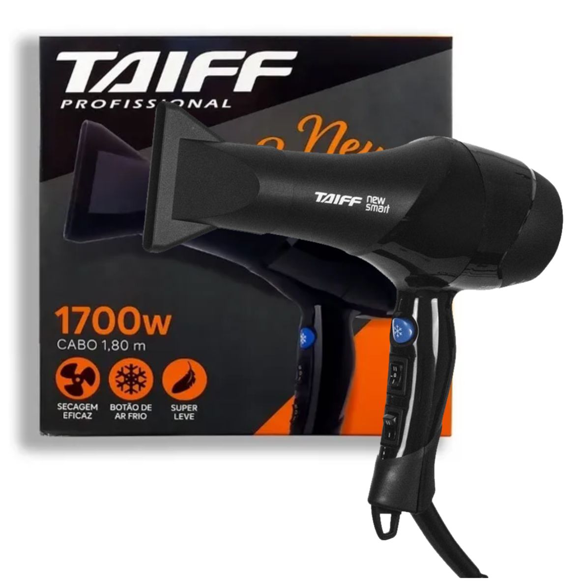 KIT - SECADOR TAIFF PROF. NEW SMART 1700W 127V + PRANCHA GAMA ELEGANZA ...