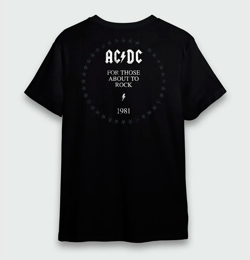 Camiseta Oficial - AC/DC - For Those About to Rock - Oficina Rock