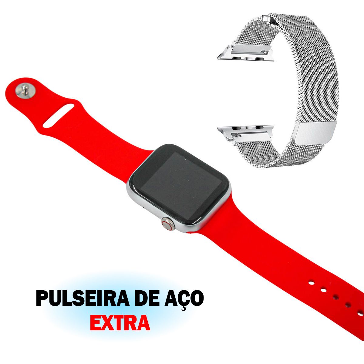 Relógio Inteligente SmartWatch W34 S Preto Troca Pulseira Android iOS  Ligações Monitor Cardíaco em Promoção na Americanas