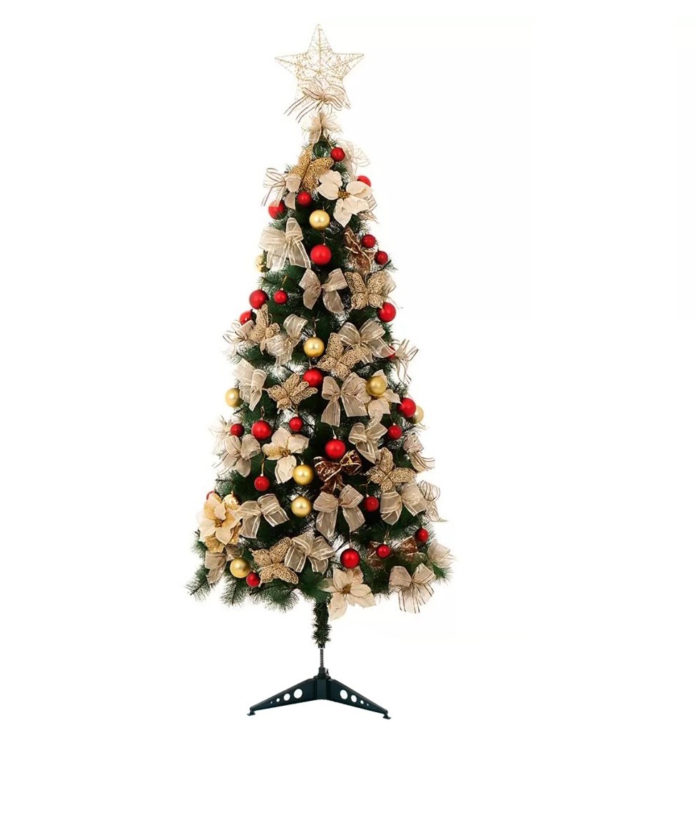 Arvore De Natal Pinheiro Neve Luxo Com Pinhas Top 90cm - D' Presentes