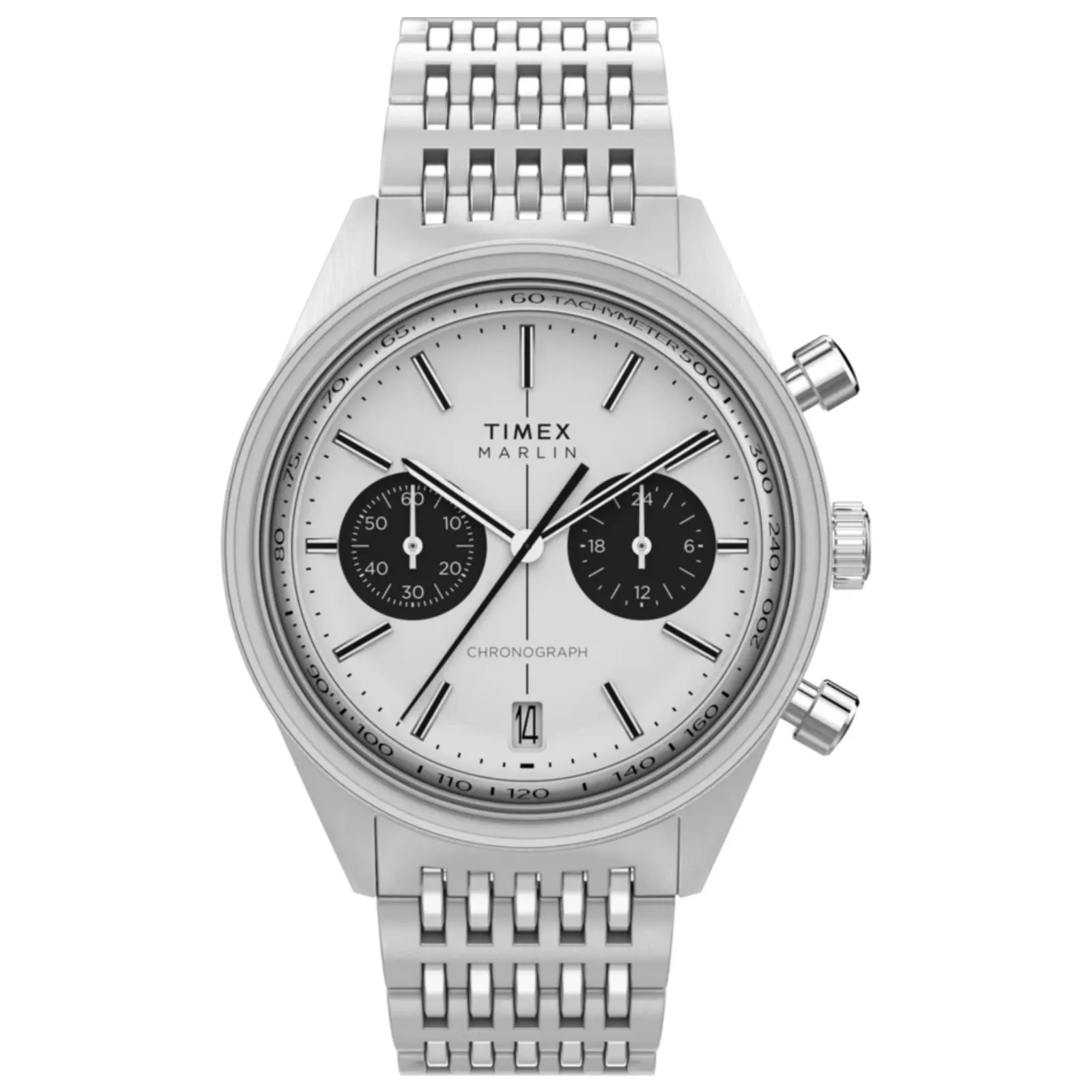 Relógio Timex Marlin Jet Quartz Cronograph TW2Y24600 Panda - GMT-3