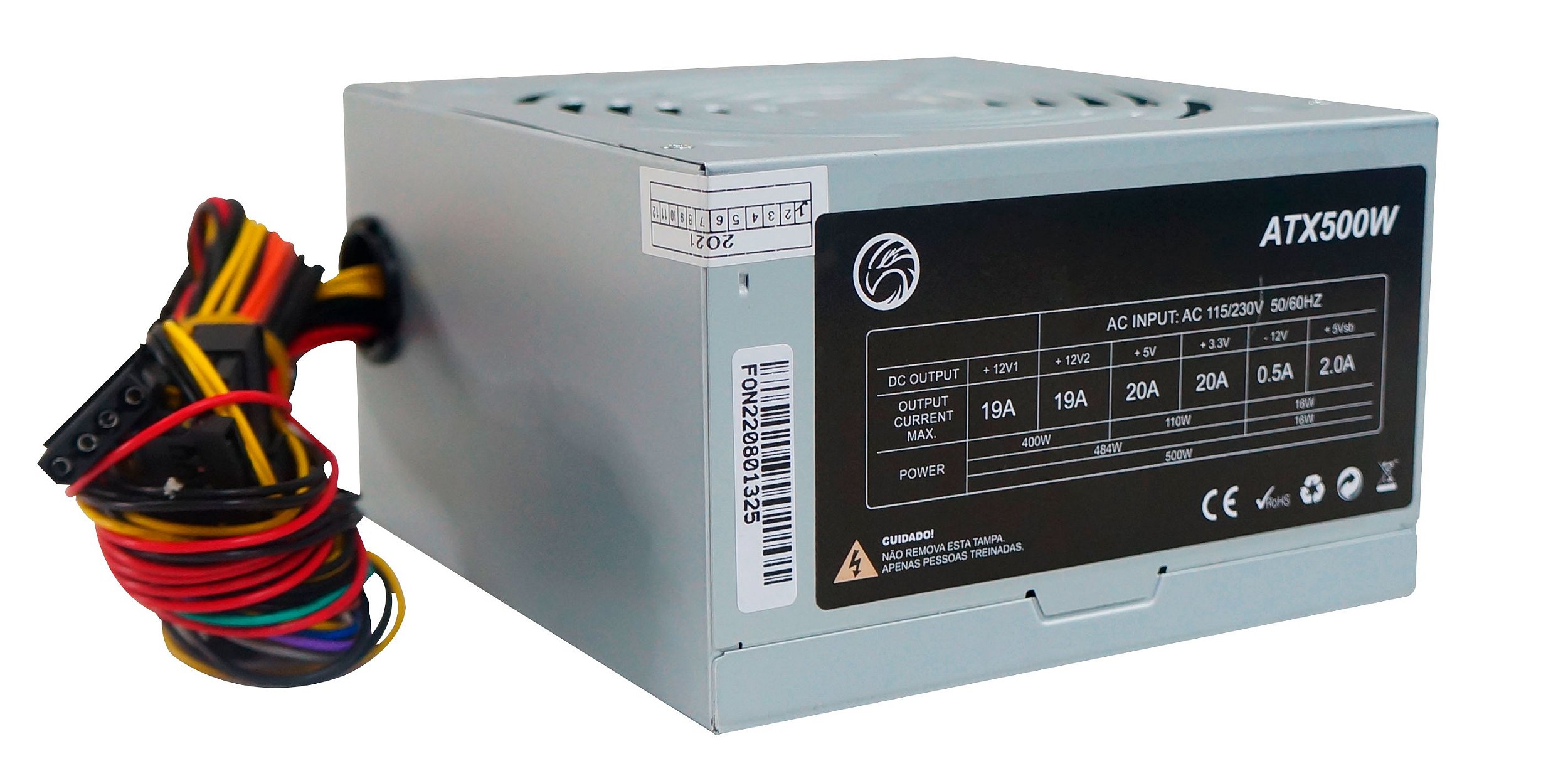 FONTE BRAZIL PC 500W BPC-5350-M (FABRICAÇÃO NACIONAL) - Brazil PC