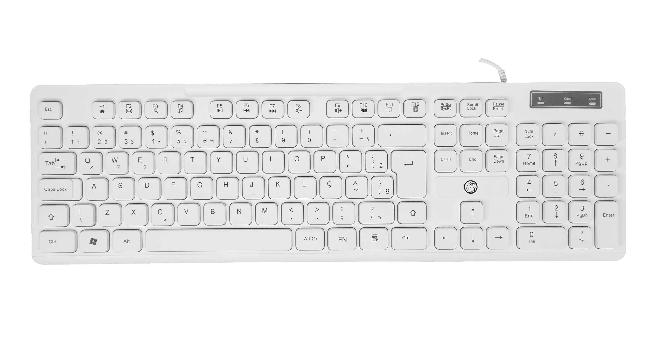 KIT COM FIO TECLADO/MOUSE BRAZILPC BPC-8269/M300 USB BRANCO