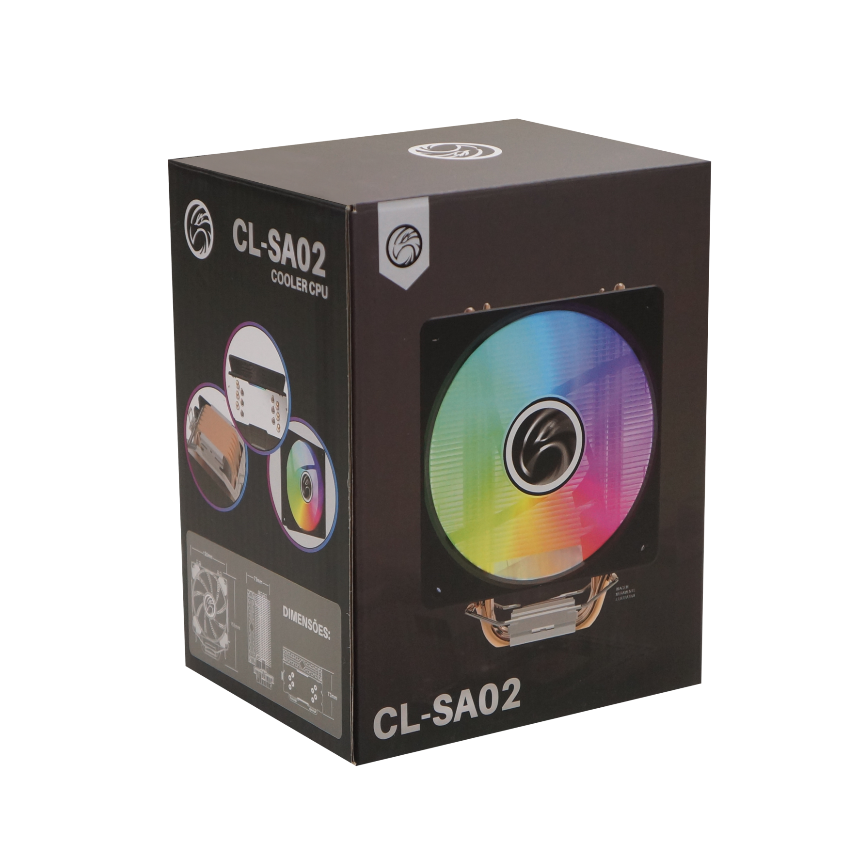 Cooler Brazil PC cl-sa02 para processador intel ou amd 6 heatpipe RGB ...