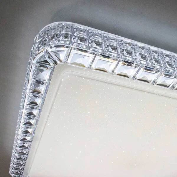 Lustre Plafon LED Orion 24W 40x40 Céu Estrelado Acrílico Branco Frio ...