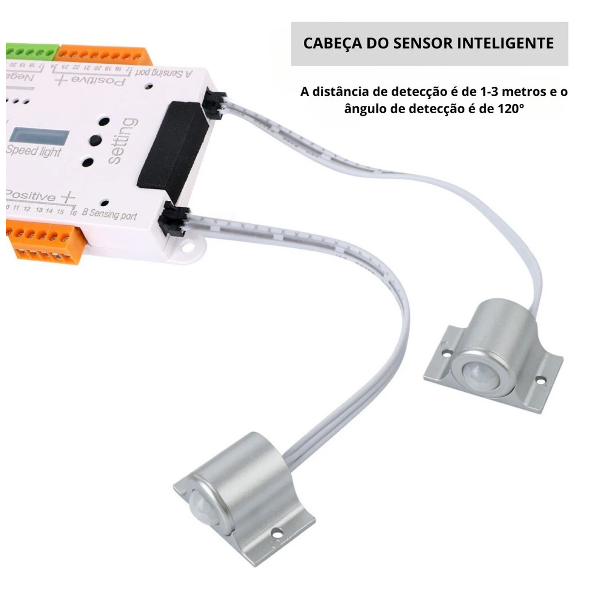 Sensor Led Escada Central Controladora Escada 32 Degraus Sensor De Presença 12V 24V ...