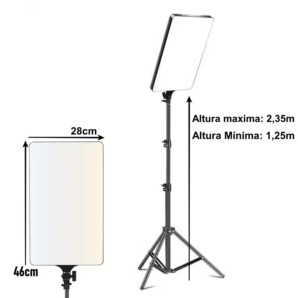 Ring Light 23 Polegadas Ring Light 19 Polegadas 55W Iluminador LED 3 Cores Bivolt Tripe 2mts ...