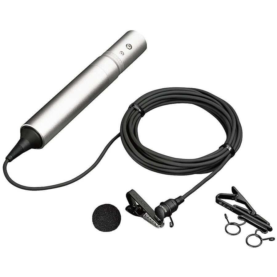 Sony ECM-44B Microfone de Lapela Com Fio - Digital 100