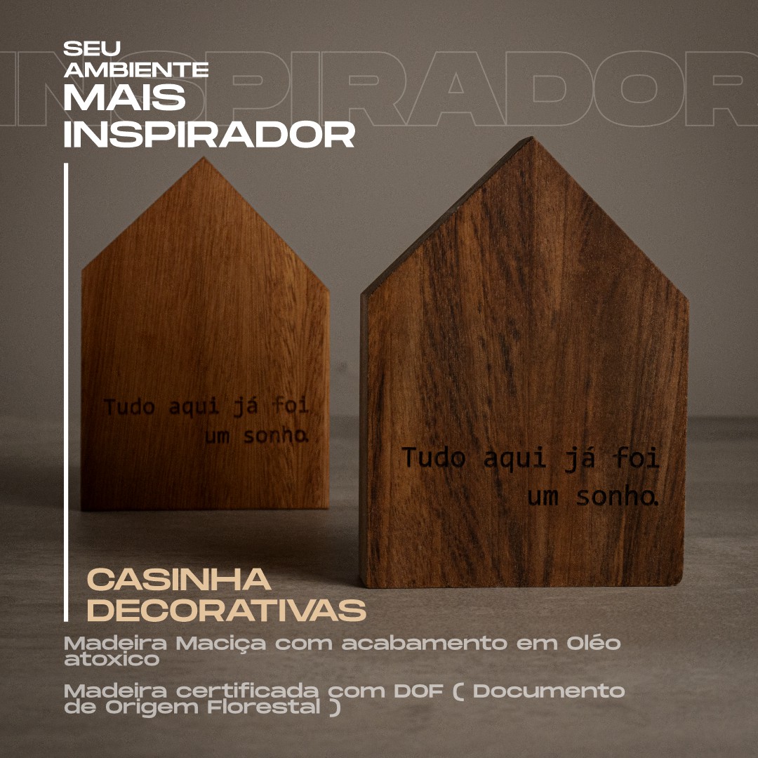 Casinha decorativa em madeira é um ítem para deixar sua casa íncrivel -  Éntona Decor