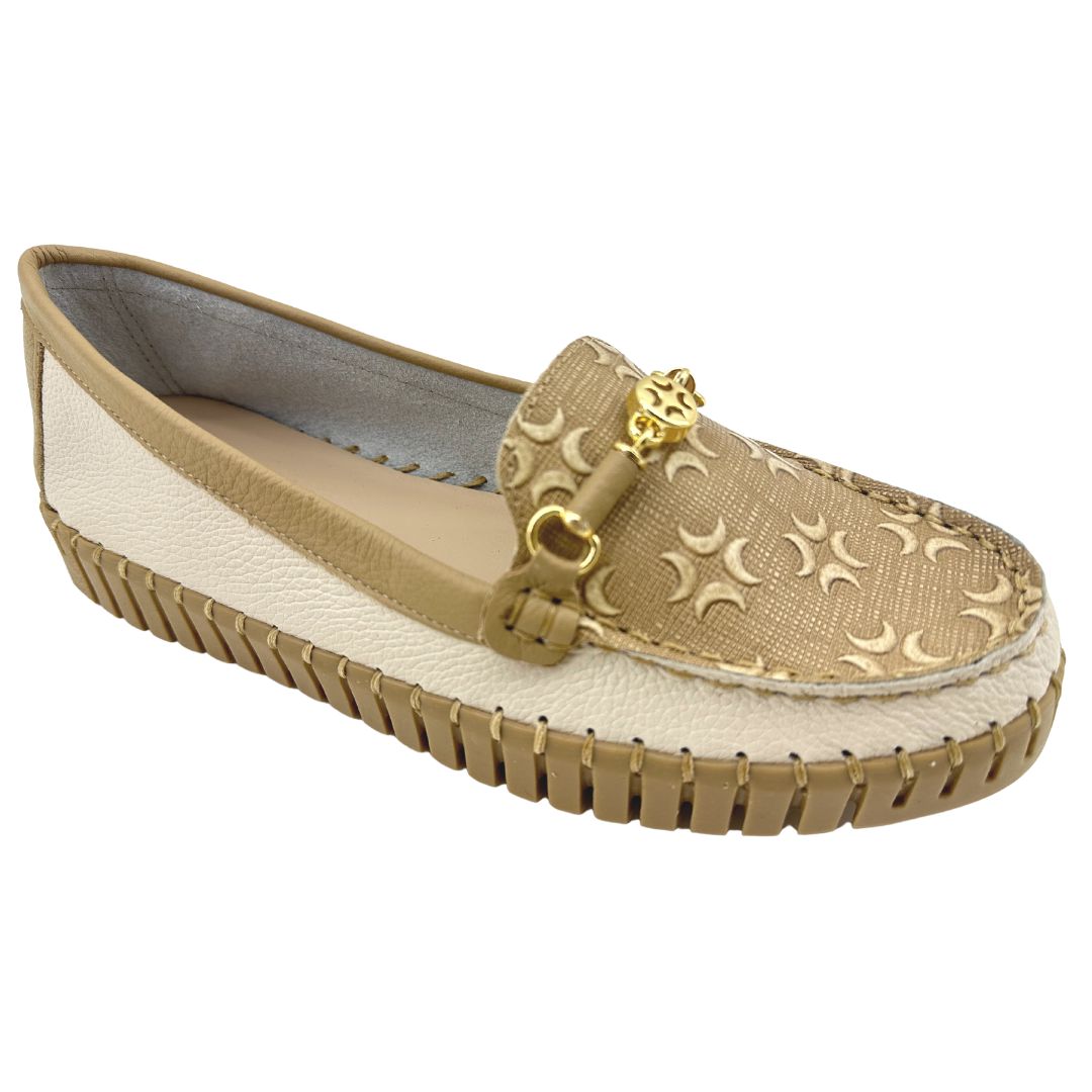 Mocassim infantil feminino couro LV