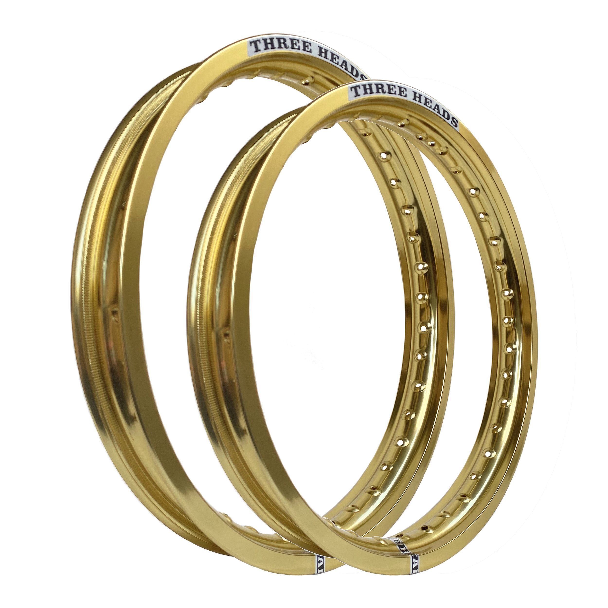 Par Aros em Alumínio Threeheads 19x185 e 17x215 Bros 125 150 160