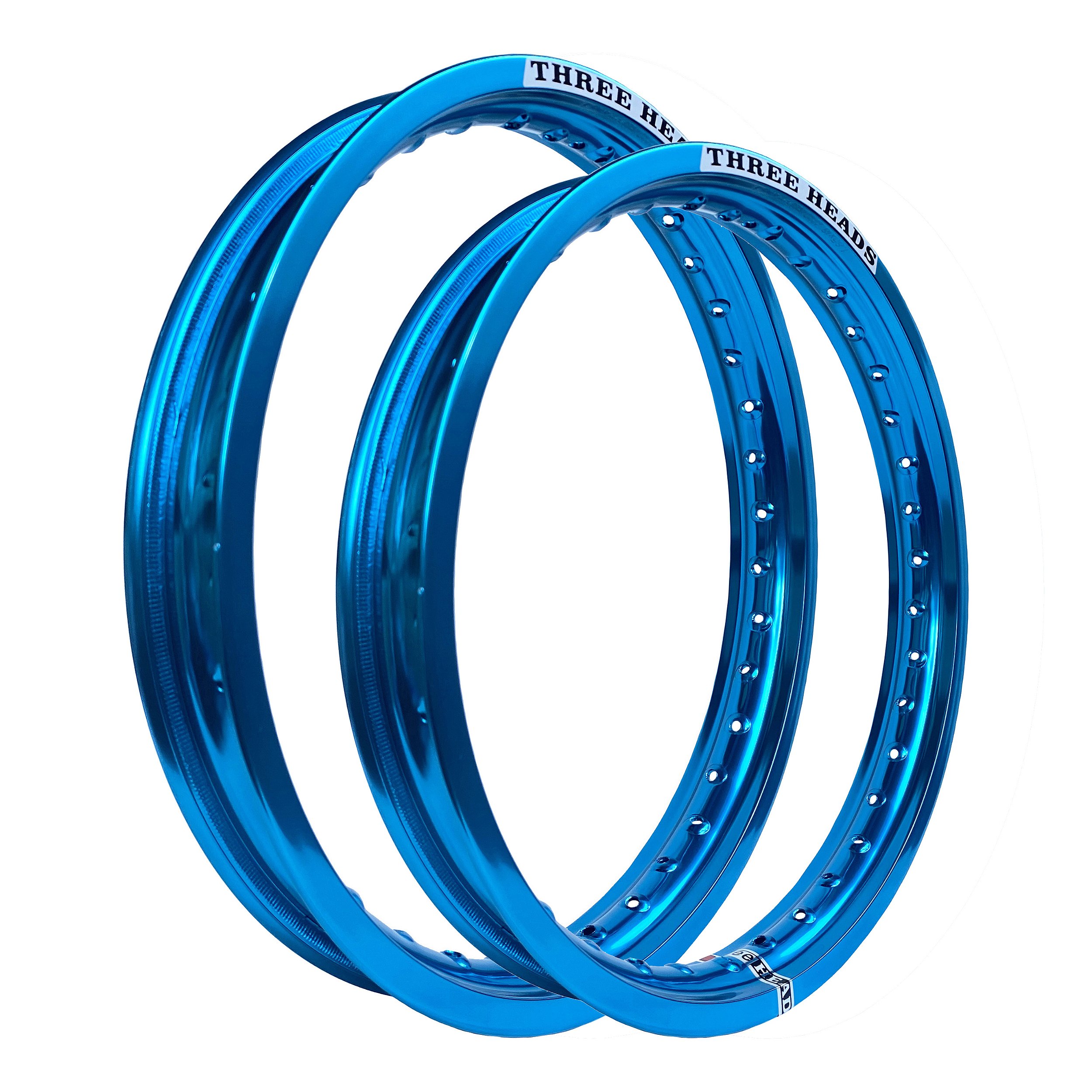 Par Aros em Alumínio Threeheads 21x185 e 18x215 Xre Sahara Tornado