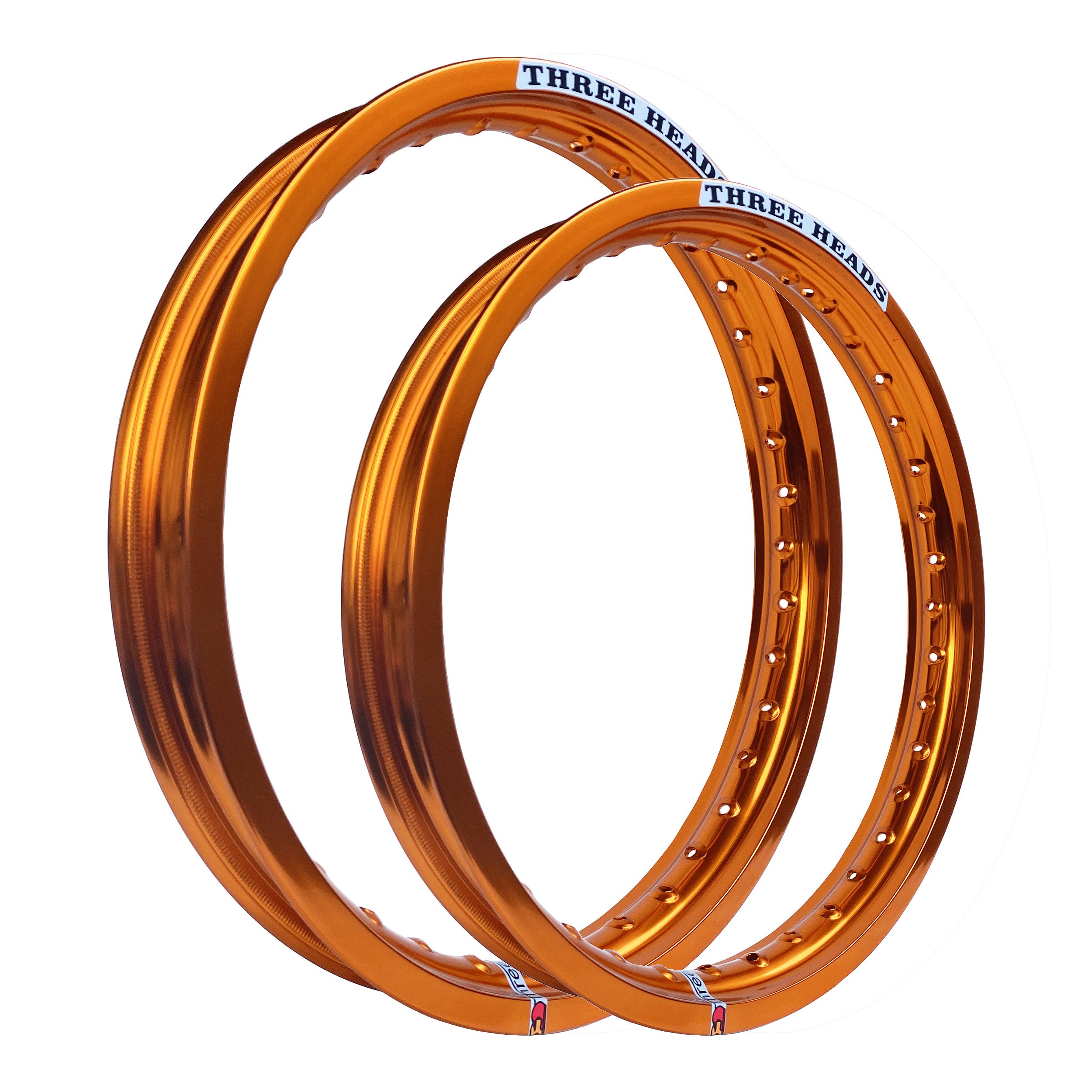 Par Aros em Alumínio Threeheads 21x185 e 18x215 Xre Sahara Tornado