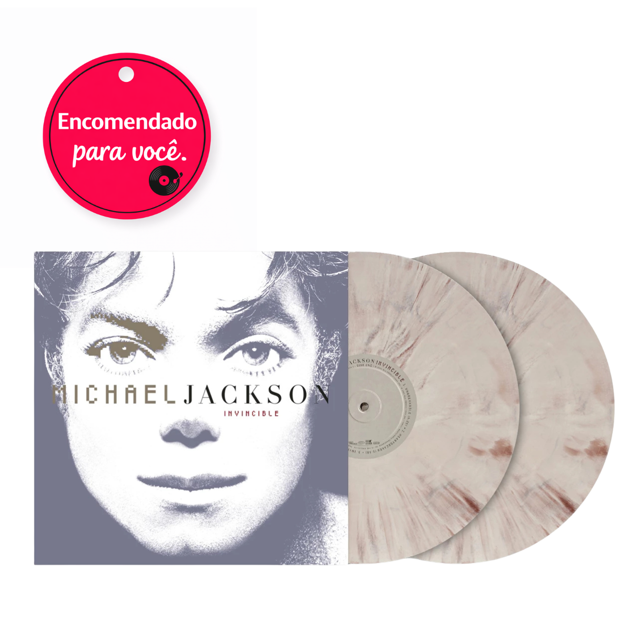 USオリジナル2LP Michael Jackson / Invincible Vinil Michael Jackson Invincible - Stone Grey Marbled 2LP